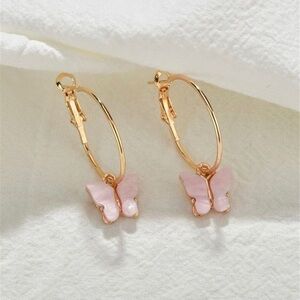 3/$30 💛 Butterfly Hoop Earrings